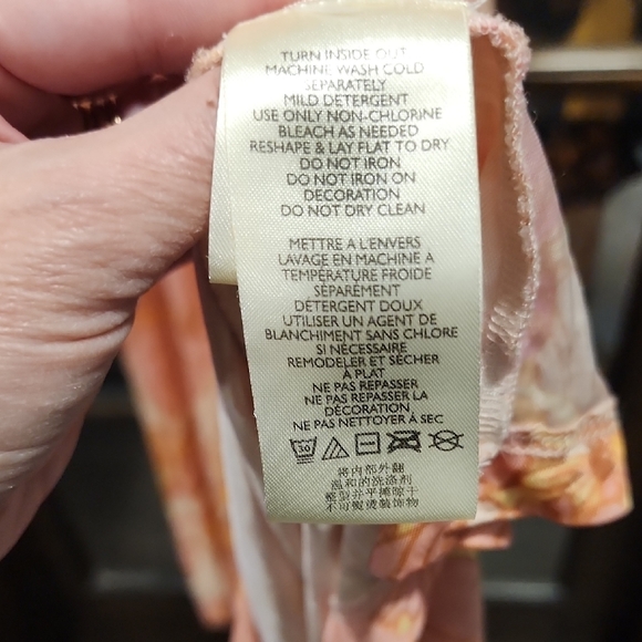 Free People Pink and Orange Long Sleeve Dress - Picture 4 of 13